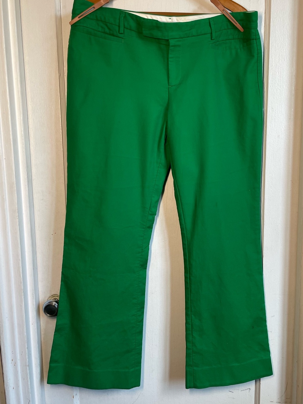 GAP Modern Boot Kelly Green Bootcut Pants Size 12R Mid Rise Career Preppy